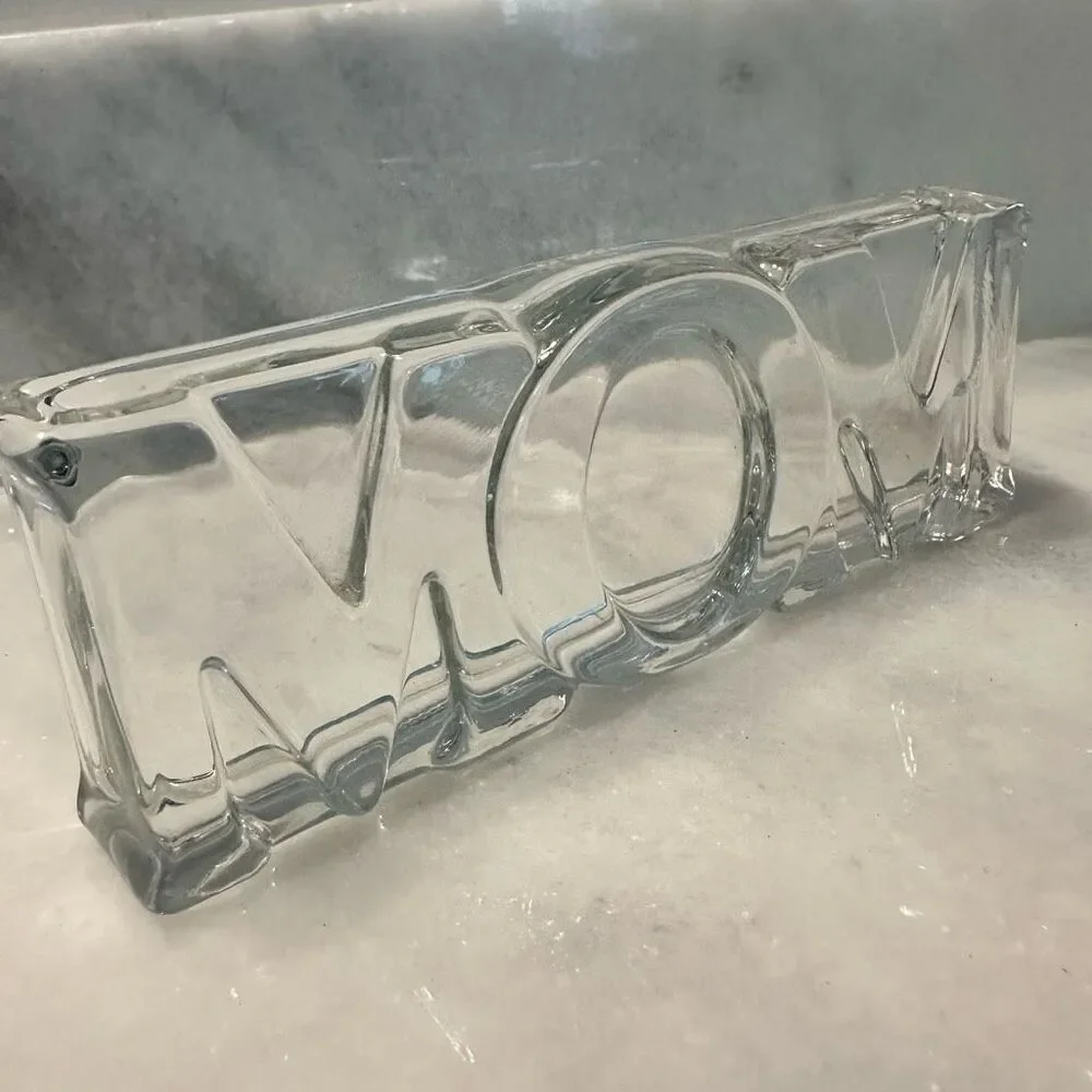 Vintage 1983 Avon Glass Paperweight MOM